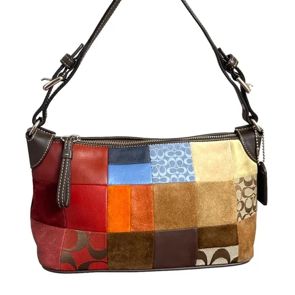バッグ coach multicolored one shoulder bag Y2K coach multicolored one shoulder bag Y2K